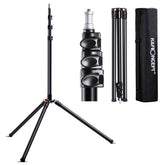 Heavy Duty Light Stand, Aluminium Photography Studio Light Stand, Adjustable Height with Maximum 86.6"/2.2m,for Photography/Studio/Youtube Video/Live Streaming 2 Pack